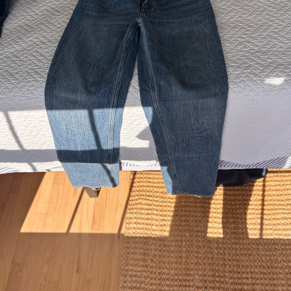 Abercrombie & Fitch Women's Dark Blue Boyfriend Jeans